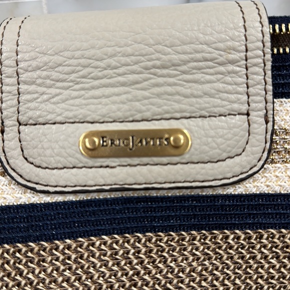 Eric Javits straw and leather bag - Picture 2 of 10